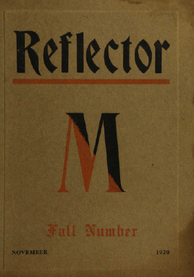 Middletown Township High School Reflector November 1920